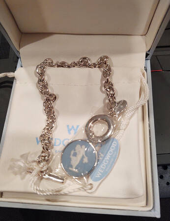 Jasperware Jewelry Sterling Silver Bracelet with Charm