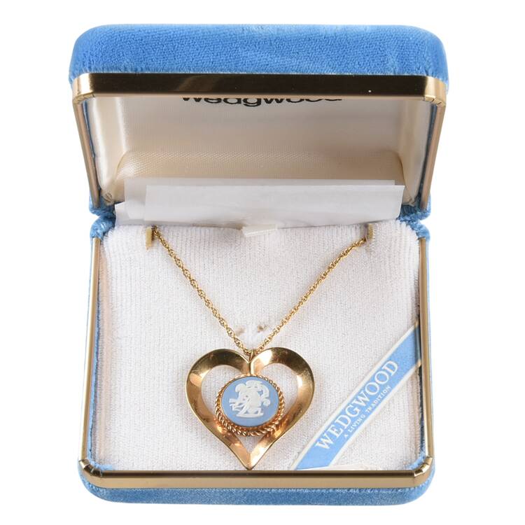 Jasperware Jewelry Goldplate Necklace with Pendant