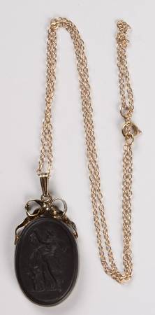 Jasperware Jewelry Sterling Black Basalt Necklace