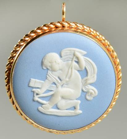 Jasperware Jewelry Goldplate Brooch
