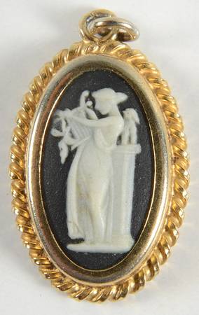 Jasperware Jewelry Goldplate Pendant