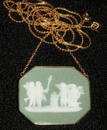 Jasperware Jewelry Gold Octagonal Necklace