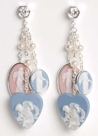 Jasperware Jewelry (Pair) Muse Silverplate Earrings
