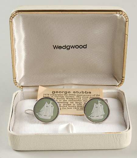 Jasperware Jewelry (Pair) Sterling Cuff Links
