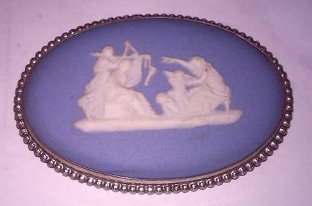 Jasperware Jewelry Sterling Brooch