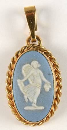 Jasperware Jewelry Goldplate Pendant