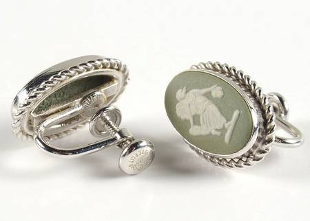 Jasperware Jewelry (Pair) Sterling Earrings