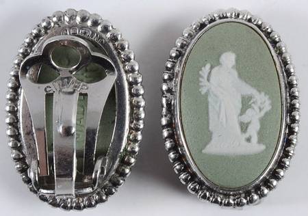 Jasperware Jewelry (Pair) Sterling Earrings