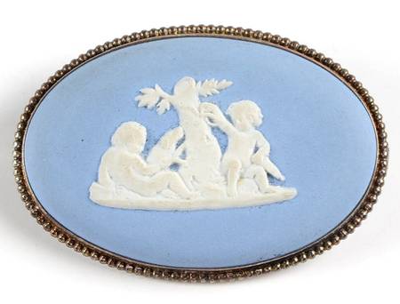 Jasperware Jewelry Sterling Brooch