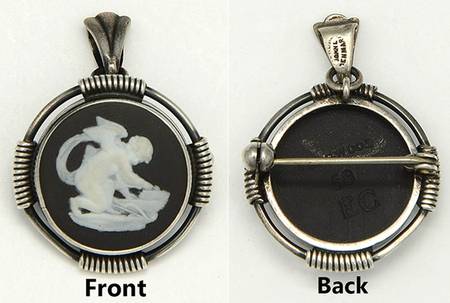 Jasperware Jewelry Sterling Brooch