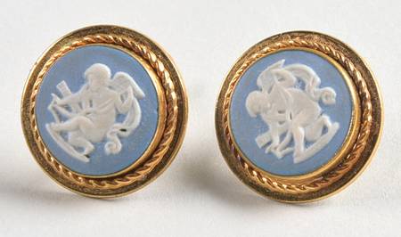 Jasperware Jewelry Earring Pair