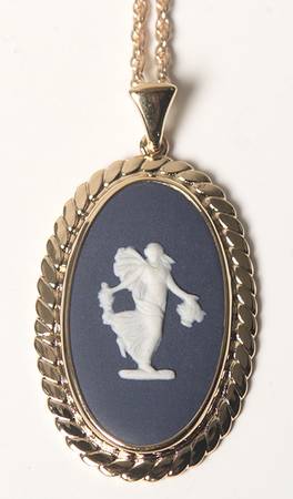 Jasperware Jewelry Goldplate Pendant
