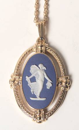 Jasperware Jewelry Goldplate Pendant