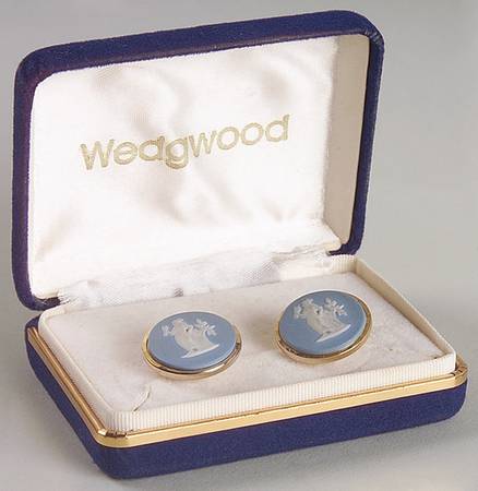 Jasperware Jewelry (Pair) Goldplate Cuff Link