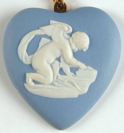 Jasperware Jewelry Goldplate Heart Necklace