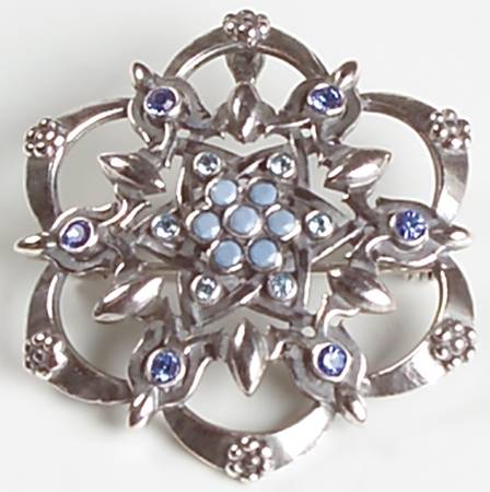 Jasperware Jewelry Sterling Brooch
