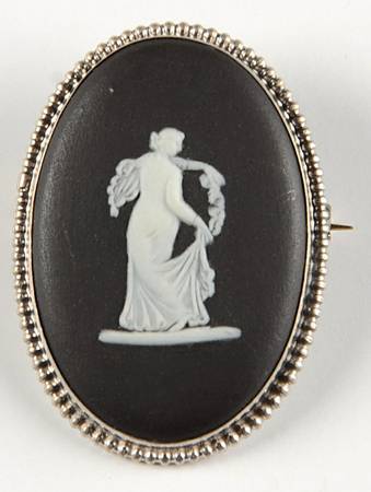 Jasperware Jewelry Sterling Brooch