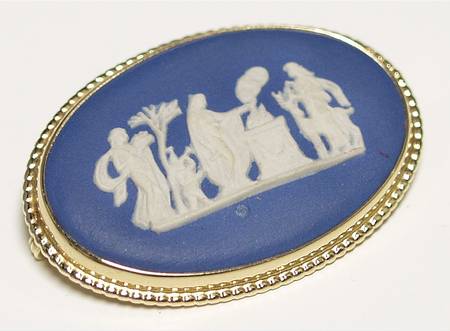 Jasperware Jewelry Brooch