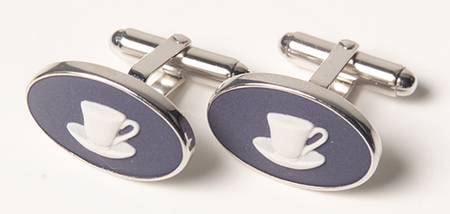 Jasperware Jewelry (Pair) Rhodium Cuff Links