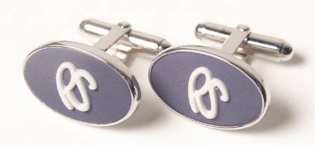 Jasperware Jewelry (Pair) Rhodium Cuff Links