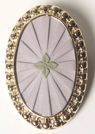 Jasperware Jewelry Goldplate Brooch