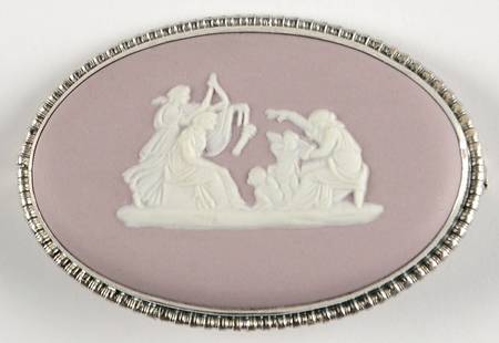 Jasperware Jewelry Sterling Brooch