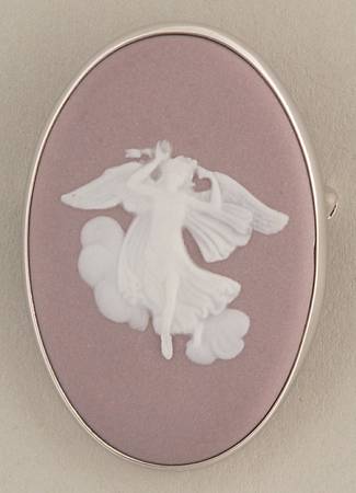 Jasperware Jewelry Rhodium Brooch