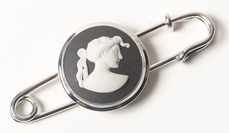 Jasperware Jewelry Rhodium Brooch