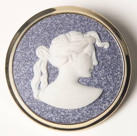 Jasperware Jewelry Goldplate Brooch
