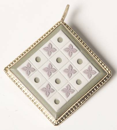 Jasperware Jewelry Goldplate Brooch