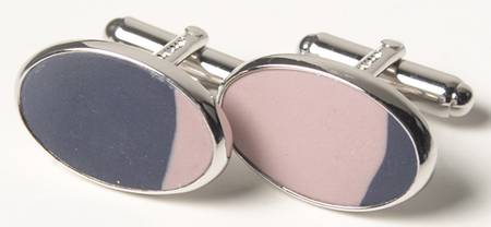 Jasperware Jewelry (Pair) Rhodium Cuff Links