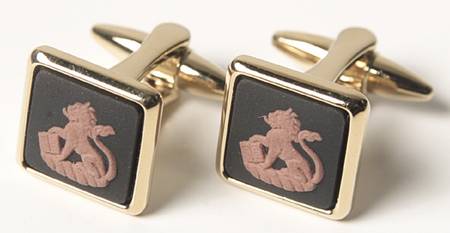Jasperware Jewelry (Pair) Goldplate Cuff Links