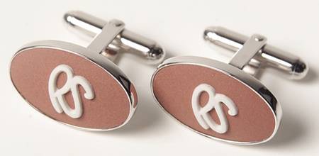 Jasperware Jewelry (Pair) Rhodium Cuff Links