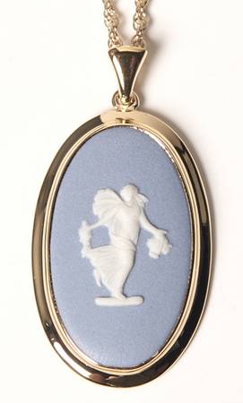 Jasperware Jewelry Goldplate Pendant