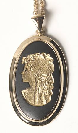 Jasperware Jewelry Goldplate Pendant
