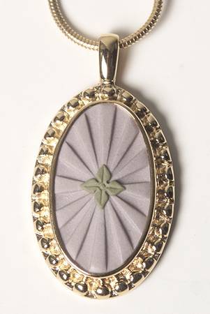 Jasperware Jewelry Goldplate Pendant