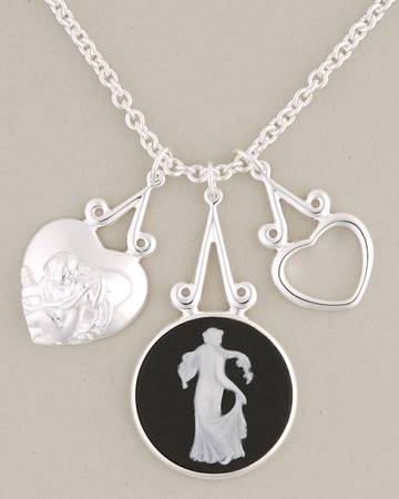 Jasperware Jewelry Round Silverplate Muse Necklace