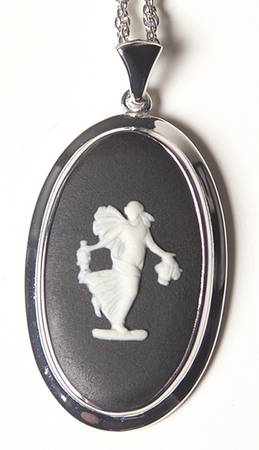 Jasperware Jewelry Rhodium Pendant