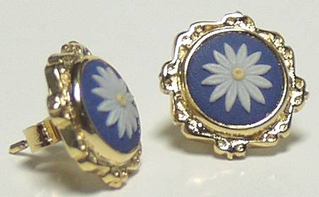 Jasperware Jewelry Earring Pair