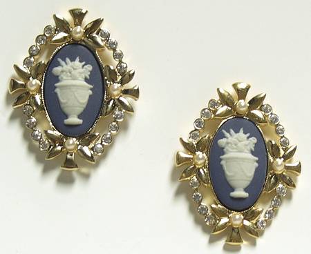 Jasperware Jewelry Earring Pair