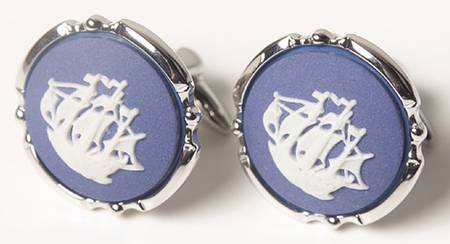 Jasperware Jewelry (Pair) Rhodium Cuff Links