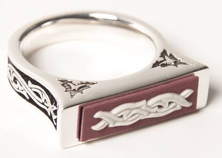 Jasperware Jewelry Sterling Ring (Size 9)