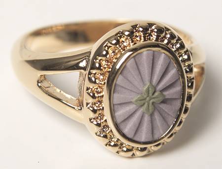 Jasperware Jewelry Goldplate Ring (Size 6 1/2)