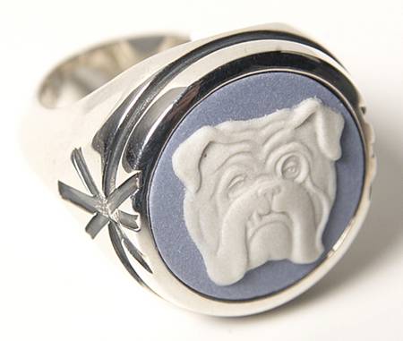 Jasperware Jewelry Sterling Ring (Size 6 1/2) by Wedgwood