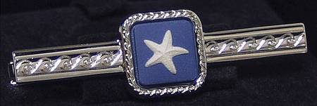 Jasperware Jewelry Rhodium Tie Bar