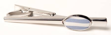 Jasperware Jewelry Rhodium Tie Bar