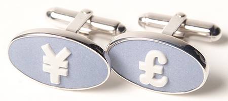 Jasperware Jewelry (Pair) Rhodium Cuff Links