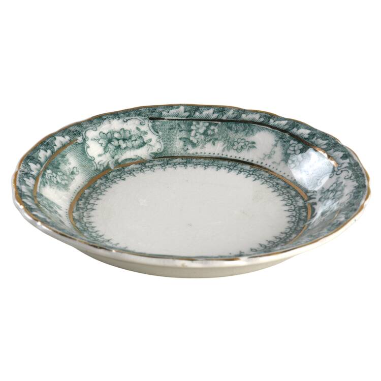 Phoebe Blue Green (No Accents, Gold Trim) Butter Pat by Wedgwood