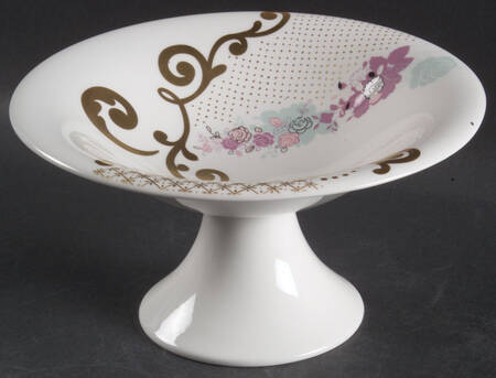 Ethereal Decorated Round Compote (Height X Width)