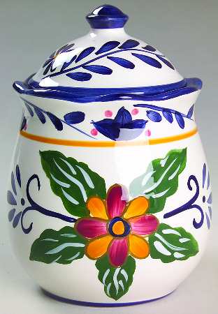 Talavera Small Canister & Lid with Seal Ring